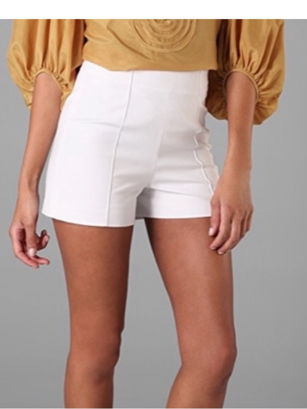 DVF Chalk White Simca Shorts Sz 0